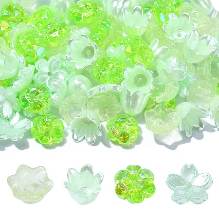 DIY Flower Plastic & Acrylic Beads Jewelry Making Finding Kit DIY-YW0008-78D-1