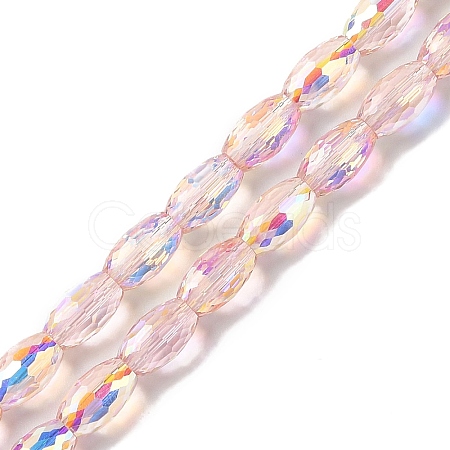 AB Color Plated Transparent Electroplate Beads Strands EGLA-H104-05C-1