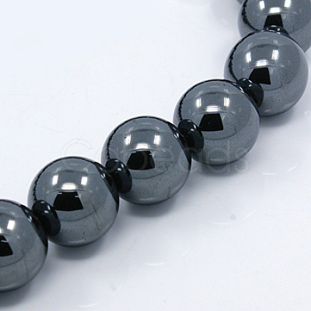 Electroplate Non-magnetic Synthetic Hematite Beads Strands G-M007-01A-01-1