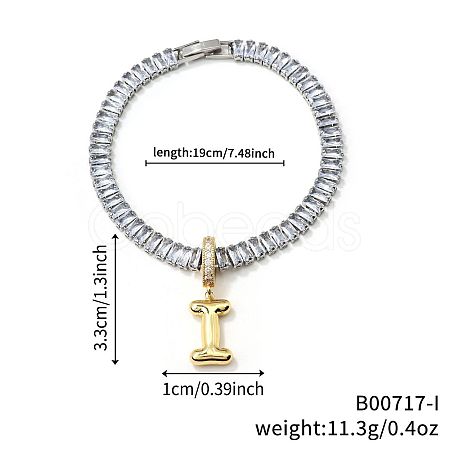 Fashionable Brass Charm Bracelets LI7211-9-1