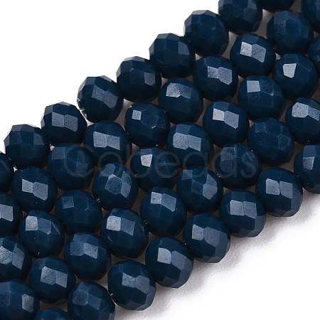 Opaque Solid Color Glass Beads Strands EGLA-A034-P1mm-D16-1