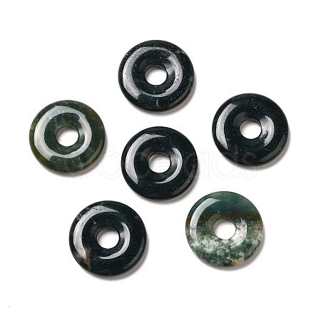 Natural Moss Agate Pendants G-I331-01K-1