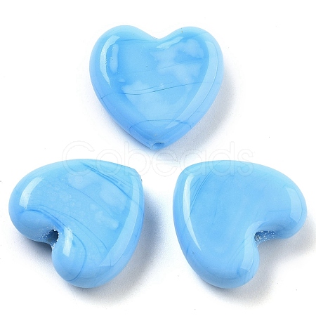 Heart Handmade Lampwork Beads LAMP-U003-01K-1
