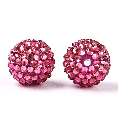 Transparent Resin Rhinestone Graduated Beads RESI-S314-18x20-06-1