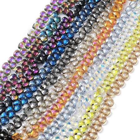 Electroplate Triangle Glass Beads Strands EGLA-A036-11A-M-1