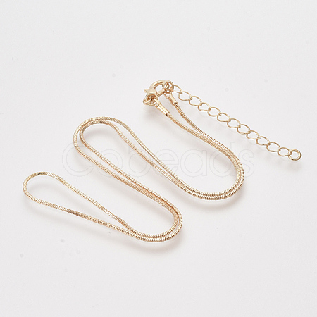 Brass Square Snake Chain Necklace Making MAK-T006-10A-KC-1