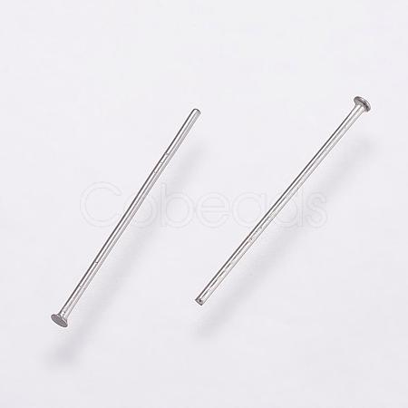 Tarnish Resistant 304 Stainless Steel Flat Head Pins STAS-K146-044-20mm-1