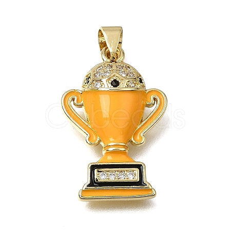 Brass Micro Pave Clear Cubic Zirconia Pendants KK-A303-23E-G-1