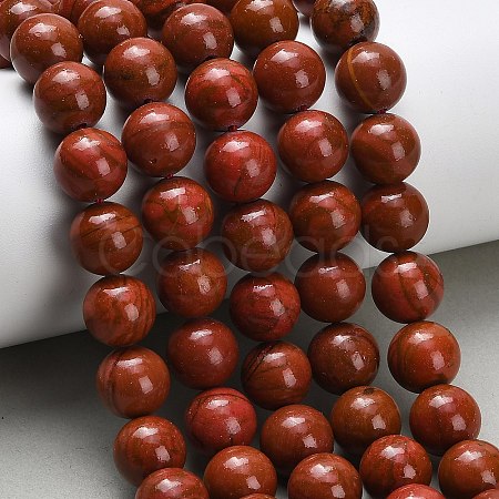 Synthetic Red Jasper Beads Strands G-F826-B02-10mm-1