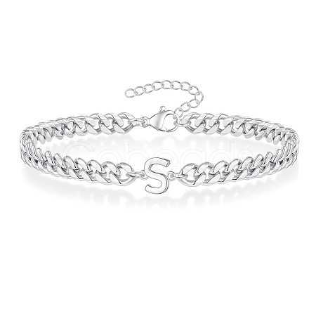 Letter 304 Stainless Steel Link Bracelets FS-WG7830E-43-1