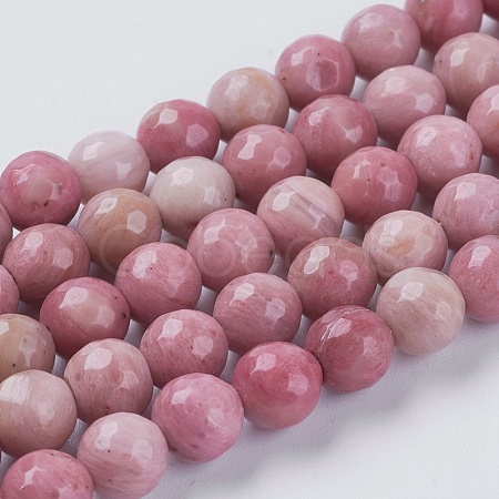 Natural Rhodochrosite Beads Strands X-G-G542-8mm-12-1