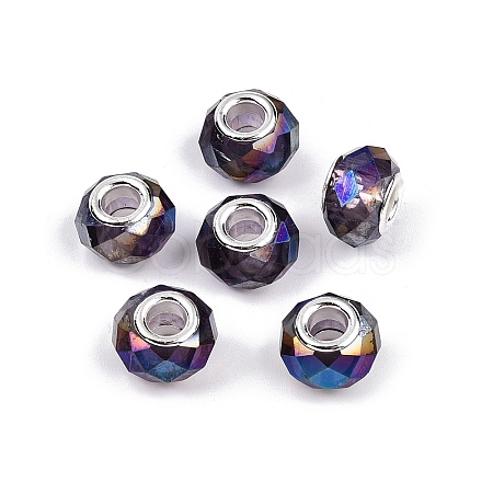 Transparent Glass European Beads GPDL-N004-D14mm-A16-1