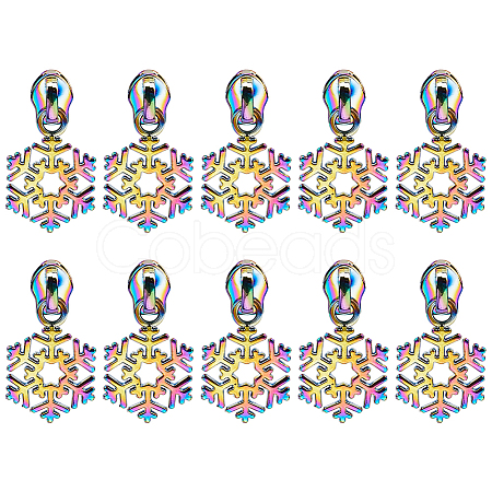 14Pcs Snowflake #5 Zinc Alloy Replacement Zipper Sliders FIND-GF0005-70A-1