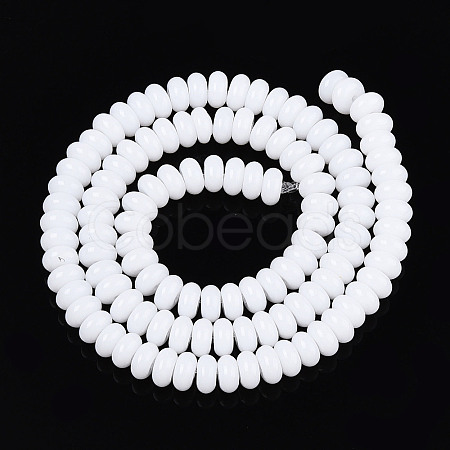 Opaque Solid Color Glass Beads Strands GLAA-ZX008-4mm-18G-1