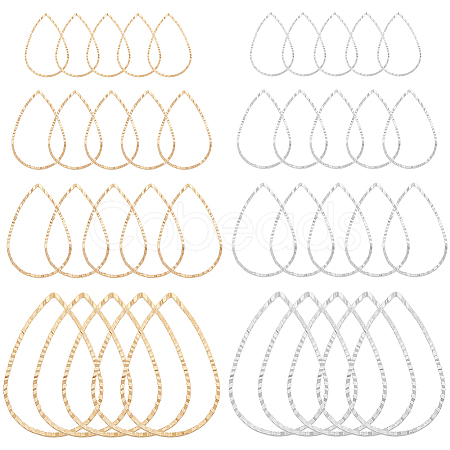 80Pcs 10 Style Brass Linking Rings KK-BC0009-24-1