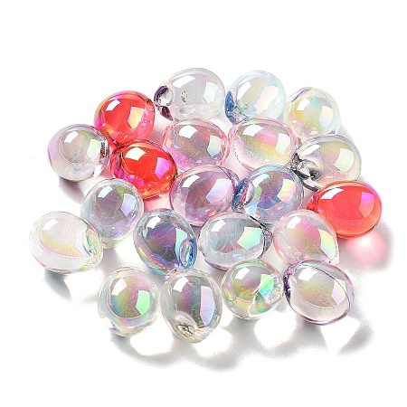 UV Plating Transparent Acrylic Pendants X-MACR-K356-02-1