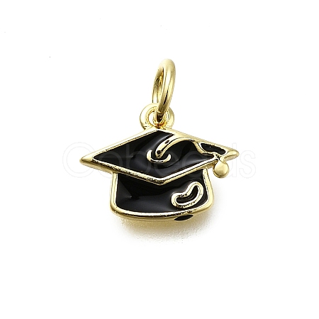 Brass Enamel Charms KK-K400-30G-1