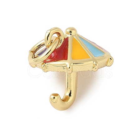 Brass Enamel Charms KK-C110-30G-02-1