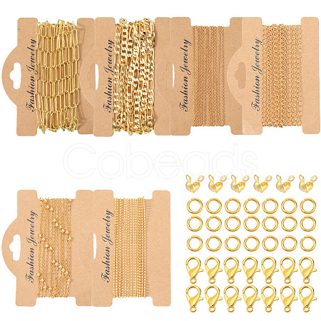 DIY Brass Bracelets & Necklaces Jewelry Making Kits DIY-SC0028-28-1