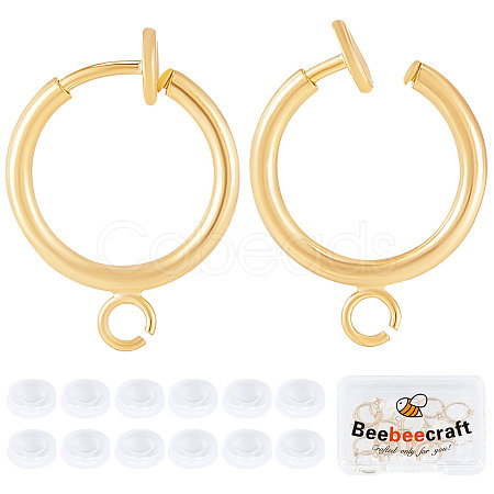 20Pcs Brass Clip-on Earring Findings KK-BBC0004-84-1