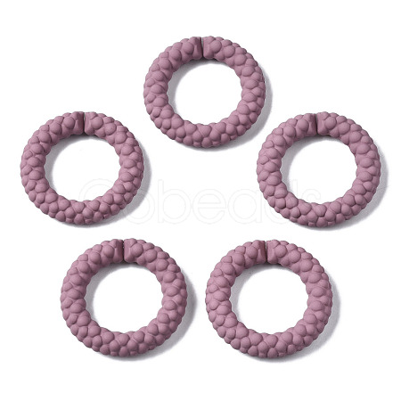 Spray Painted CCB Plastic Linking Rings CCB-Q091-010D-1