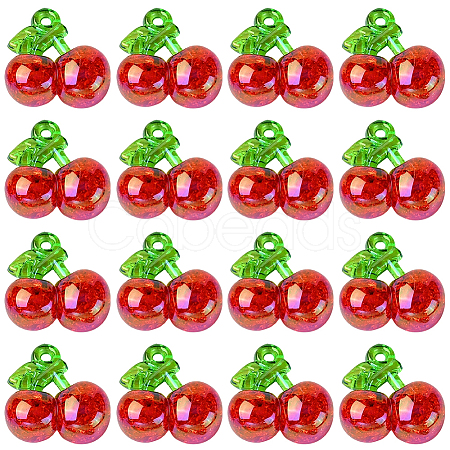 20Pcs Electroplated Transparent Acrylic Pendants FIND-SC0020-66-1