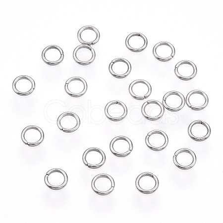 Tarnish Resistant 304 Stainless Steel Open Jump Rings STAS-R065-45-1