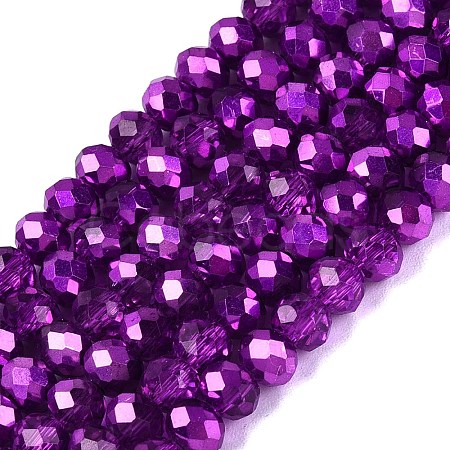 Transparent Electroplate Glass Beads Strands X1-EGLA-Q131-01A-09-1