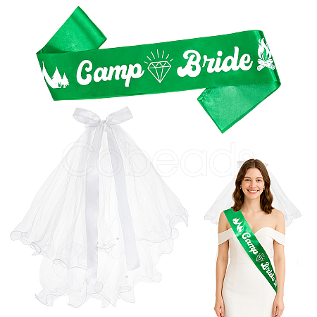 1Pc Cloth Ribbon Bride's Etiquette Shoulder Strap AJEW-NB0008-95-1