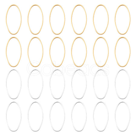 24Pcs 2 Colors Brass Linking Rings KK-TA0003-06-1