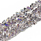 Electroplate Glass Beads Strands, Faceted Triangle, Lilac, 6x5x4mm, Hole: 1.2mm, about 88~90pcs/strand, 28~30cm