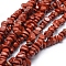 Natural Red Jasper Beads Strands, Chip, 5~8mm, Hole: 1mm, about 80~81cm