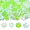 DIY Flower Plastic & Acrylic Beads Jewelry Making Finding Kit, Lime Green, 7~11x9.5~11.5x4~8.5mm, Hole: 1~1.4mm, 100Pcs/set