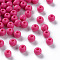 Opaque Acrylic Beads, Round, Camellia, 6x5mm, Hole: 1.8mm, about 4400pcs/500g