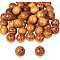 Round Wood Beads, Dyed, BurlyWood, 25x24mm, Hole: 4.5~6mm