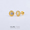 Titanium Steel Micro Pave Clear Cubic Zirconia Cartilage Earrings for Women Men, Flat Back Earring, Flower, 6mm, Pin: 1.2mm