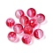 Frosted Baking Painted Glass Beads, with Golden Glitter Powder, Round, Crimson, 8~8.5mm, Hole: 1.4~1.6mm, about 1500pcs/1000g