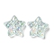 Transparent Acrylic Beads, AB Color Plated, Star, Aqua, 19.5x19.5x9mm, Hole: 3.5mm