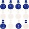 CHGCRAFT 36Pcs 6 Style Acrylic Pendants, for DIY Earring Accessories, Flat Round with Expression & Half Round, Mixed Color, 7~35x2mm, Hole: 1.2~1.5mm, 6pcs/color