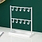 Iron Jewelry Display Rack, with Jewelry Tray, For Hanging Necklaces Earrings Bracelets, White, 7.5x20x24cm