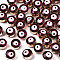 Alloy Enamel Beads, Evil Eye, Dark Red, 8x6~7mm, Hole: 1mm