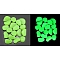 Plastic Imitation Luminous Stone Display Decoration, Nuggest, Green Yellow, 27mm