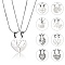 DIY The Lord's Prayer Necklace Making Kit, Including Heart & Cross 201 Stainless Steel & Alloy Split Pendants, Iron Cable Chains & Stainless Steel Snake Chain Necklace Making, Platinum & Stainless Steel Color