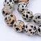 Natural Dalmatian Jasper Beads Strands, Round, 8~8.5mm, Hole: 1mm, about 45~48pcs/strand, 15 inch