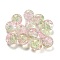 Transparent Spray Painting Crackle Glass Beads, Round, Pink, 8mm, Hole: 1.6mm, 300pcs/bag