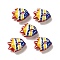 Handmade Lampwork Beads, Fish, Gold, 17.5~18x22.5~23x10~10.5mm, Hole: 1~1.2mm