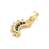 Brass Micro Pave Cubic Zirconia Pendants KK-S510-10G-2