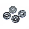 Natural Snowflake Obsidian Pendants G-P415-22A-1