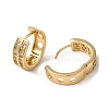 Brass Micro Pave Cubic Zirconia Hoop Earring EJEW-L271-20KCG-01-2