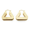 Brass Multi-Layer Triangle Hoop Earrings for Women EJEW-N011-90-2
